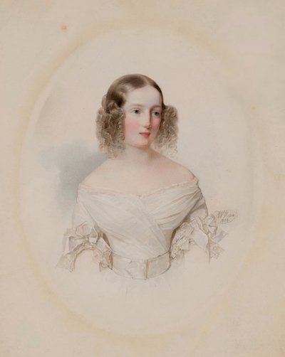 Portrait de la grande duchesse Olga Nikolaïevna de Russie 1822-1892, reine de Wurtemberg, 1838 - Hau