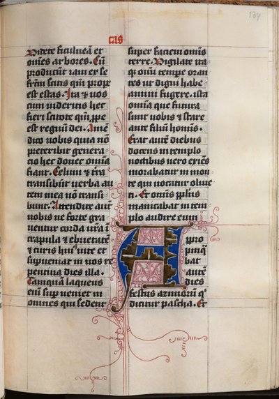 Livre des Évangiles avec Portraits des Évangélistes : Initiale décorée - Hausbuch Master