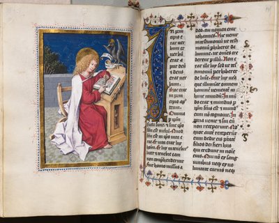 Livre des Évangiles avec Portraits des Évangélistes : Initiale décorée - Hausbuch Master