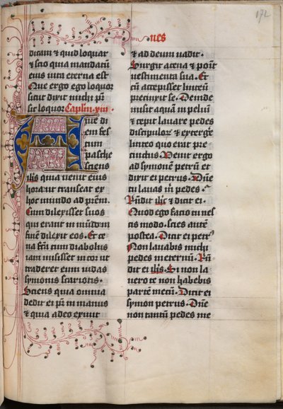 Livre des Évangiles avec Portraits des Évangélistes : Initiale décorée - Hausbuch Master