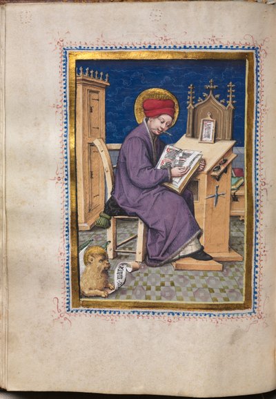 Livre des Évangiles avec Portraits des Évangélistes : Saint Marc - Hausbuch Master
