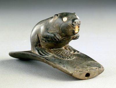 Pipe plateforme en forme de castor, 100 av. J.-C.-200 apr. J.-C. - Havana Hopewell culture