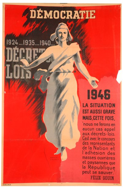Affiche pro-démocratie française, 1946 - Havas