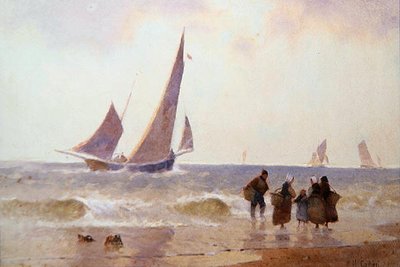 En route pour les lieux de pêche - Hector Caffieri
