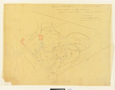 Plan du jardin, Château d