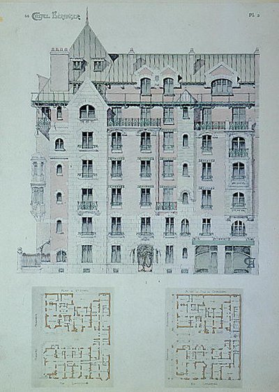 La façade et le plan du 