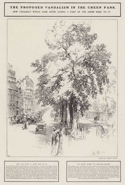 Le vandalisme proposé dans le Green Park, Londres - Hedley Fitton