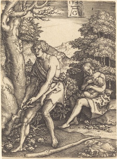 Adam et Ève au Travail - Heinrich Aldegrever