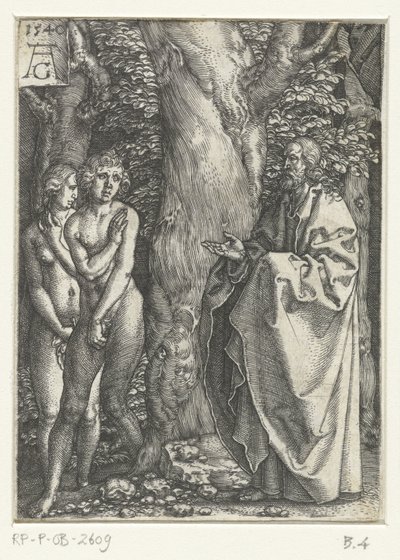 Adam et Ève honteux - Heinrich Aldegrever