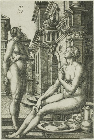Bethsabée au bain - Heinrich Aldegrever