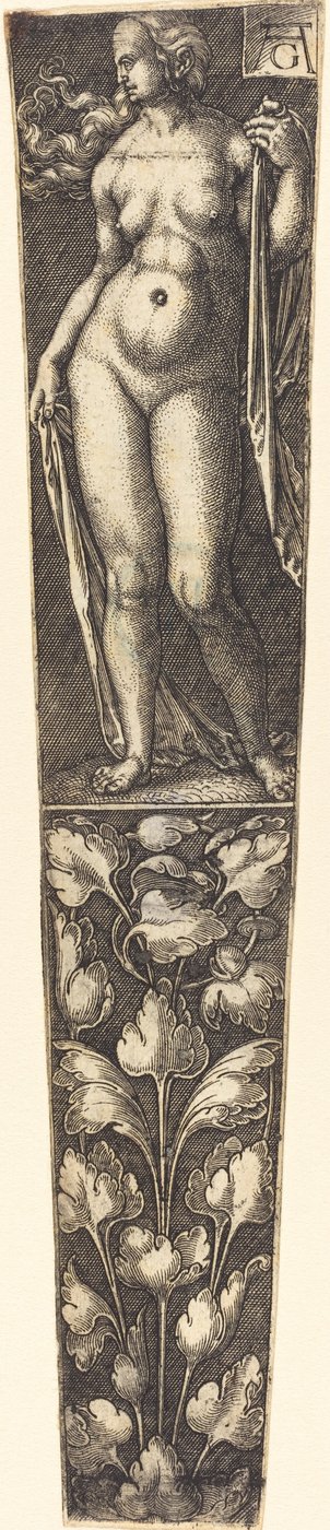 Gaine de poignard avec femme nue - Heinrich Aldegrever