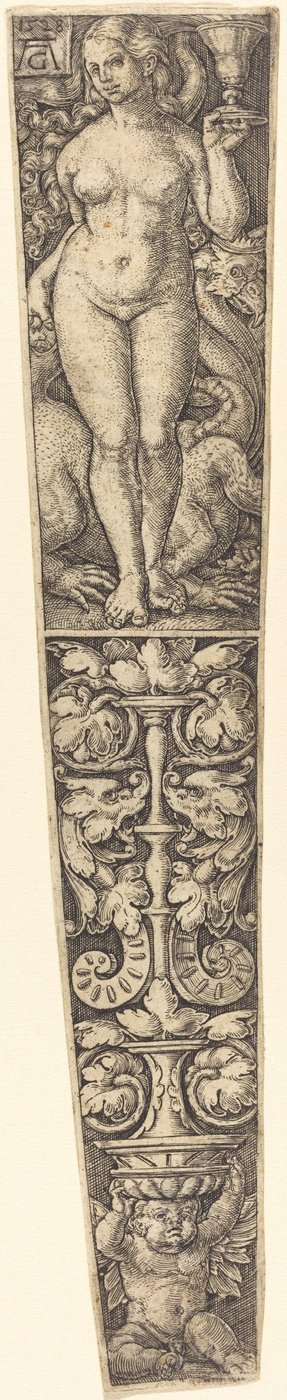 Fourreau de dague avec la Prostituée de Babylone - Heinrich Aldegrever