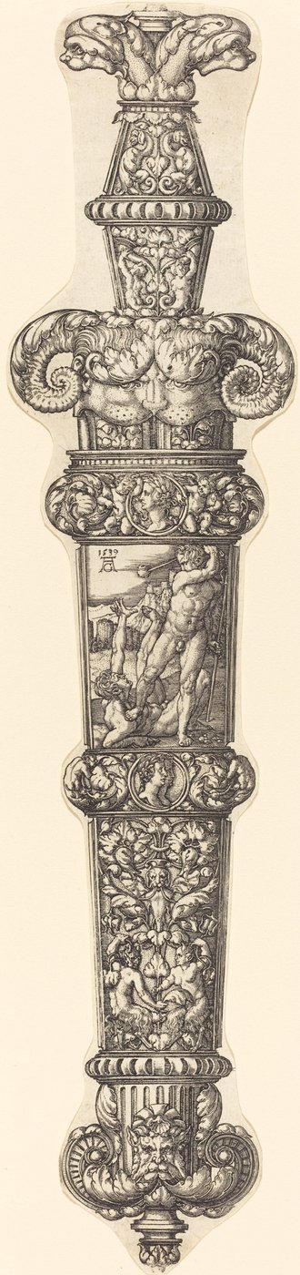 Conception pour un Fourreau de Dague avec Caïn et Abel - Heinrich Aldegrever