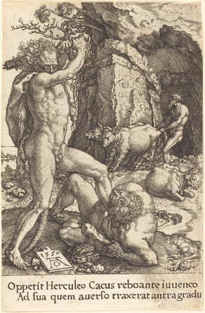 Hercule tuant Cacus - Heinrich Aldegrever