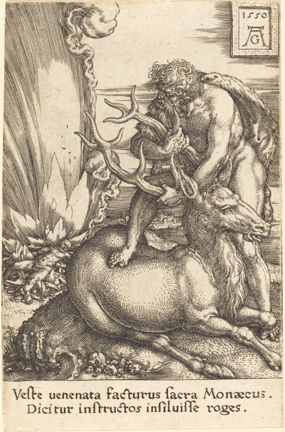 Hercule et la biche - Heinrich Aldegrever