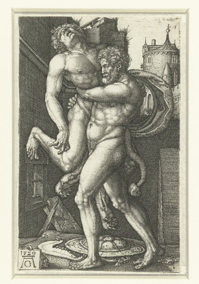Hercule et Antée - Heinrich Aldegrever