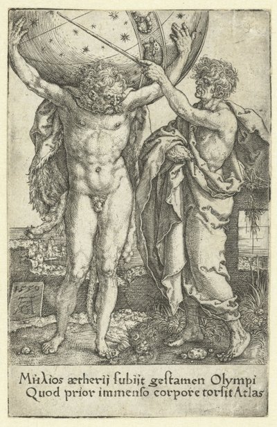 Hercule et Atlas - Heinrich Aldegrever