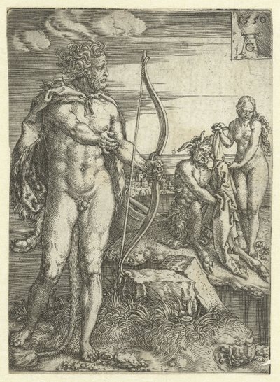 Hercule sauve Déjanire de Nessus - Heinrich Aldegrever