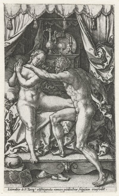 Lucrèce et Sextus Tarquinius - Heinrich Aldegrever