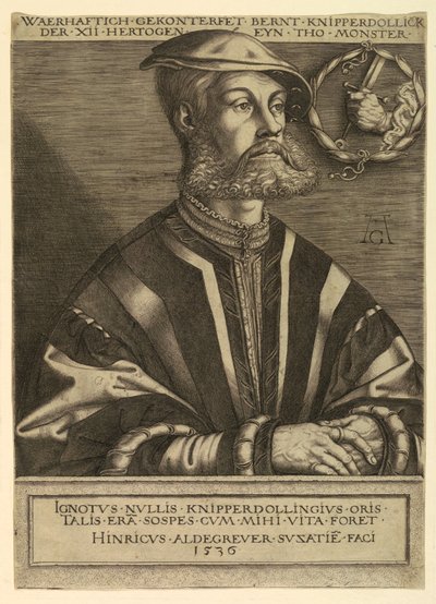 Portrait de Bernard Knipperdolling, un chef des anabaptistes de Münster - Heinrich Aldegrever