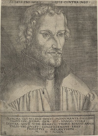 Portrait de Philipp Melanchthon - Heinrich Aldegrever