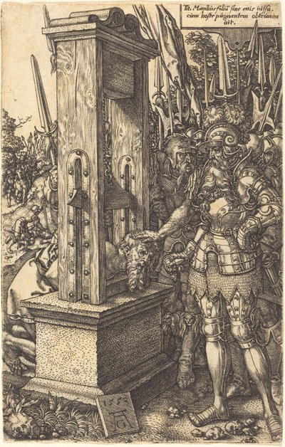 Titus Manlius décapitant son fils - Heinrich Aldegrever