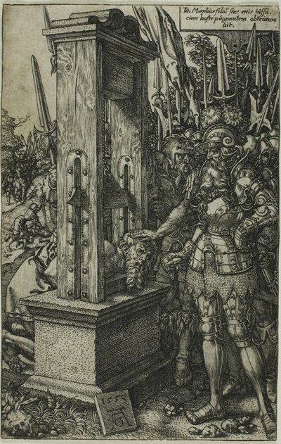 Titus Manlius décapitant son fils - Heinrich Aldegrever