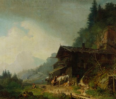 Une forge dans les Alpes bavaroises - Heinrich Burkel