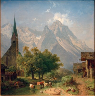 La vieille église paroissiale de Garmisch - Heinrich Burkel