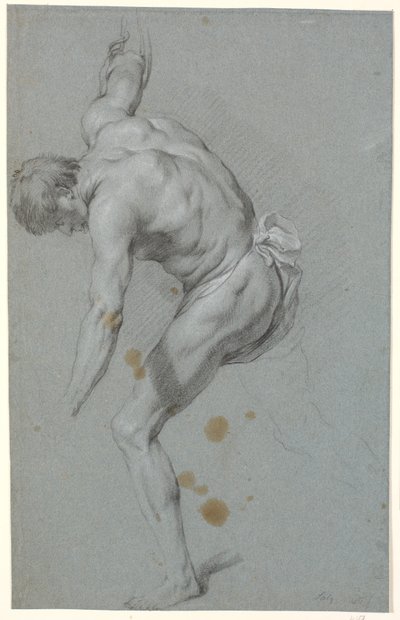 Modèle masculin penché en avant avec les bras tendus - Heinrich Dittmers