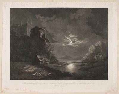 Paysage fluvial au clair de lune - Heinrich Grosch