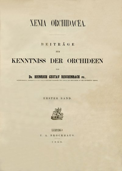 Page de titre - Heinrich Gustav Reichenbach