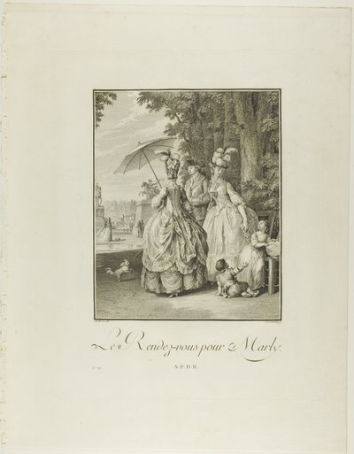 Rendezvous For Marly, from Monument du Costume Physique et Moral de la fin du Dix-huitième siècle - Heinrich Guttenberg