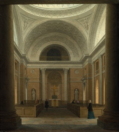 La Slotskirken de Christiansborg, Copenhague, vers les années 1850 - Heinrich Hansen