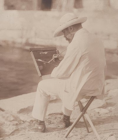 Peintre de plage (probablement Hugo Henneberg) - Heinrich Kuhn