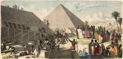 Égypte ancienne : Construction des pyramides, 1866 - Heinrich Leutemann