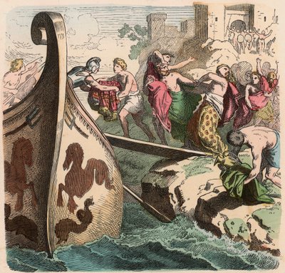 Grèce antique : Voyage en mer, Pirates - Heinrich Leutemann