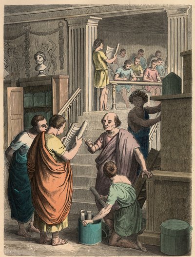 Rome antique : Vente et fabrication de livres - Heinrich Leutemann