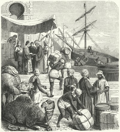 Marchands arabes (gravure) - Heinrich Leutemann