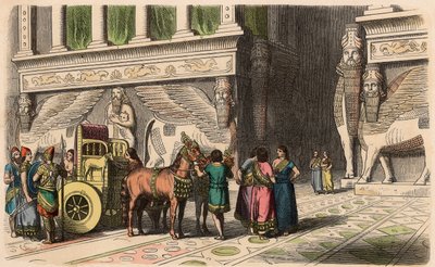 Assyrien : Portail du palais - Heinrich Leutemann