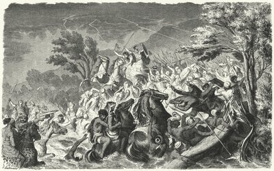 Bataille du Crimissus, 339 av. J.-C. (gravure) - Heinrich Leutemann