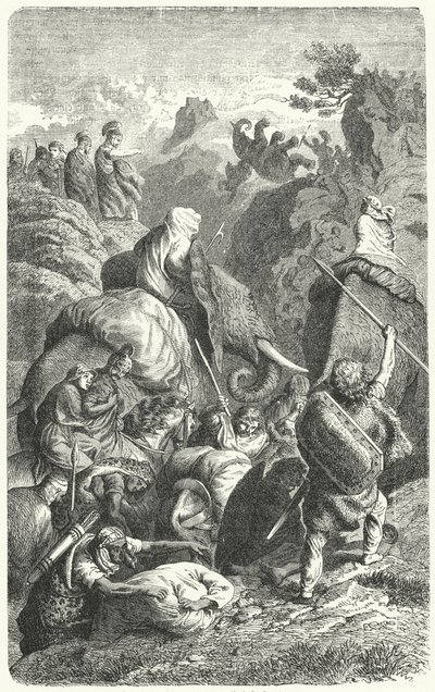 Traversée des Alpes par Hannibal, 218 av. J.-C. - Heinrich Leutemann