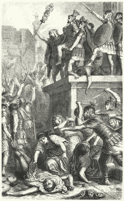 Insurrection par la garde prétorienne dans la Rome antique - Heinrich Leutemann