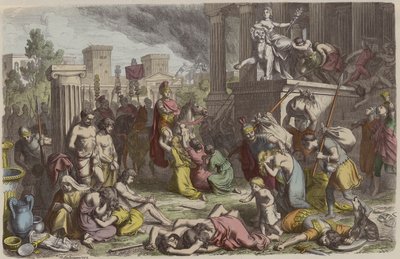 Soldats romains pillant une ville conquise - Heinrich Leutemann