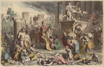Soldats romains pillant une ville conquise - Heinrich Leutemann