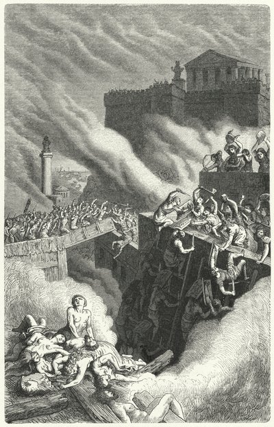 Assaut de la Byrsa et destruction de Carthage - Heinrich Leutemann