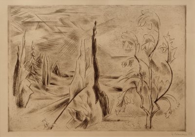 Grande paysage de parc - Heinrich Nauen