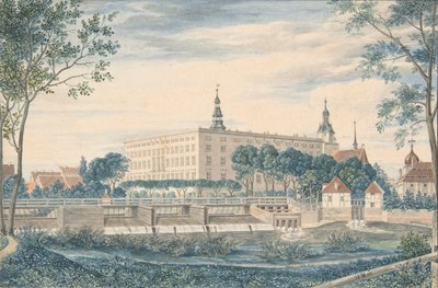 Vue du château de Dessau depuis l