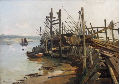 Embarcadère au fjord de Flensburg - Heinrich Petersen Angeln