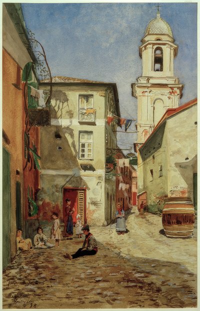 H. Petersen-Flensburg, Rue à Sestri Levante - Heinrich Petersen Flensburg